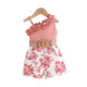 9M-4Y Toddler Girls Ruffled Sling Patchwork Floral Print Rompers  Girls Clothes   