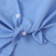 18M-6Y Toddler Girls Flying Sleeve Knot-Hem Shirts  Girls Clothes   