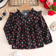 3-7Y Toddler Girls V-Neck Floral Chain Print Casual Shirt  Girls Clothes   