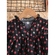3-7Y Toddler Girls V-Neck Floral Chain Print Casual Shirt  Girls Clothes   