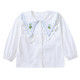 3-9Y Kids Girls White Embroidery Floral Long Sleeve Shirts  Kids Boutique Clothing   