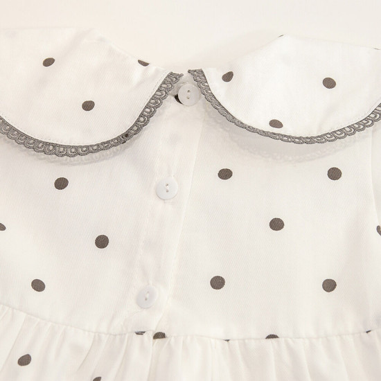 9M-6Y Toddler Girls Doll Collar Polka Dot Blouse  Girls Clothes   