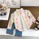 18M-7Y Toddler Girls Multicolor Plaid Bunny Shirt  Girls Fashion Clothes  