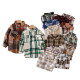 2-7Y Toddler Plaid Shirt Splicing Casual Bottoming Shirt  Toddler Boutique Clothing  