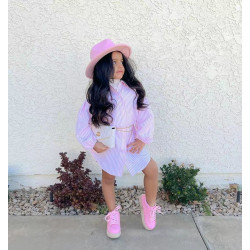 18M-7Y Toddler Girls Pink Striped Shirts  Girls Fashion Clothes   