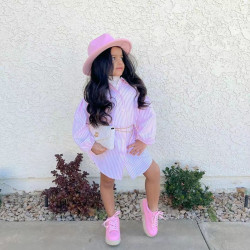 18M-7Y Toddler Girls Pink Striped Shirts  Girls Fashion Clothes   