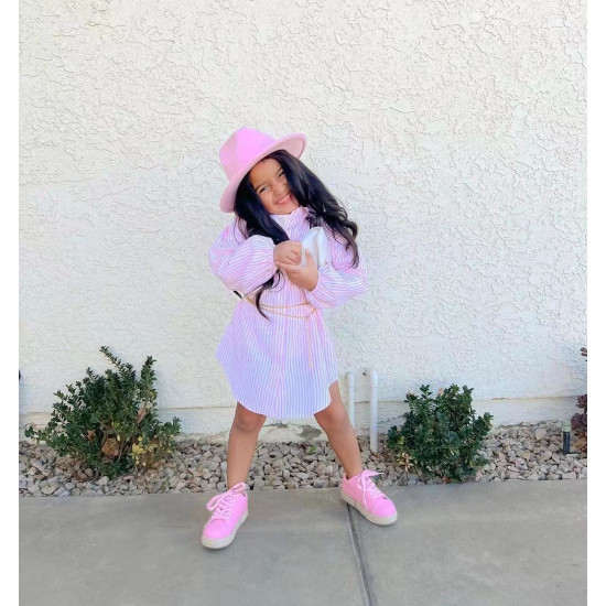 18M-7Y Toddler Girls Pink Striped Shirts  Girls Fashion Clothes   
