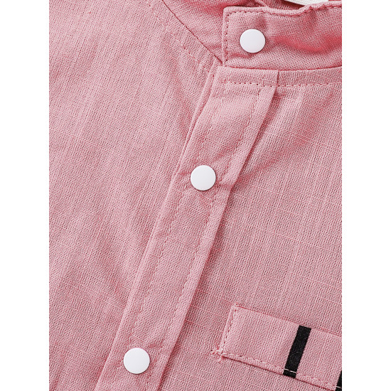 18M-6Y Solid Color Short Sleeve Button Shirt  Kids Boutique Clothing  