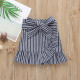 18M-6Y Toddler Girl Vertical Striped Ruffled Half-Body Skirt With Waistband Fashion Girl    