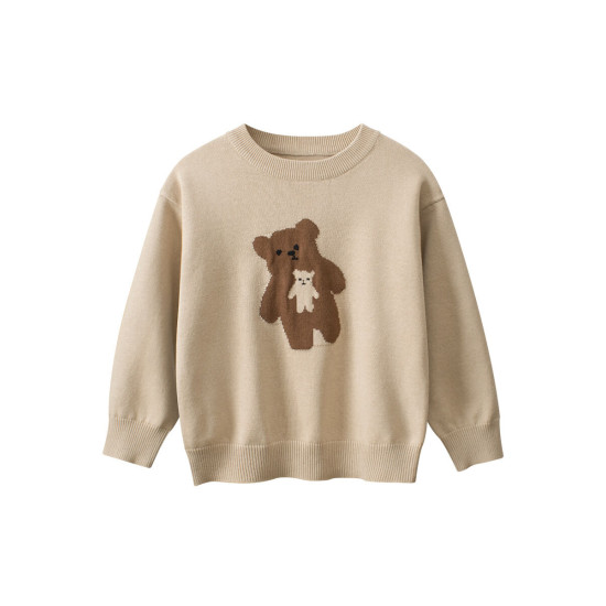 18M-7Y Toddler Girls Bear Knitted Pullover Sweater  Girls Clothes   