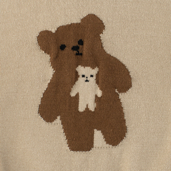 18M-7Y Toddler Girls Bear Knitted Pullover Sweater  Girls Clothes   