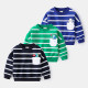 18M-6Y Toddler Boys Casual Round Neck Pullover Striped Sweatshirts  Boys Clothing   