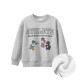 5-11Y Unisex Cartoon Letter Gray Fleece Sweatshirts  Kids Boutique Clothing   