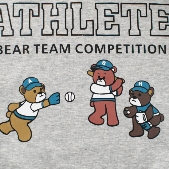 5-11Y Unisex Cartoon Letter Gray Fleece Sweatshirts  Kids Boutique Clothing   