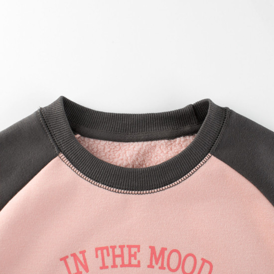 5-11Y Unisex Cartoon Letter Fleece Sweatshirts  Kids Boutique Clothing   