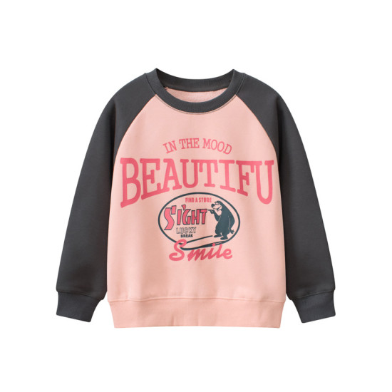 5-11Y Unisex Cartoon Letter Fleece Sweatshirts  Kids Boutique Clothing   