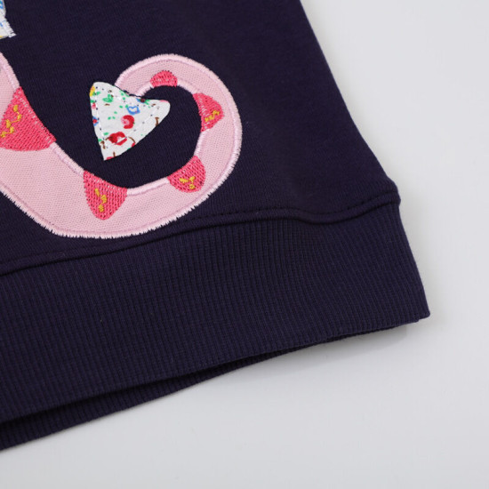 18M-7Y Toddler Girls Dinosaur Embroidered Sweatshirts  Girls Clothes   