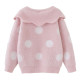 18M-7Y Toddler Girls Doll Collar Bottoming Knitted Imitation Mink Sweater  Girls Clothes   