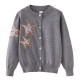 18M-7Y Toddler Girls Five-Pointed Star Cardigan Knitted Sweater  Baby Clothes   