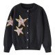 18M-7Y Toddler Girls Five-Pointed Star Cardigan Knitted Sweater  Baby Clothes   