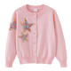 18M-7Y Toddler Girls Five-Pointed Star Cardigan Knitted Sweater  Baby Clothes   