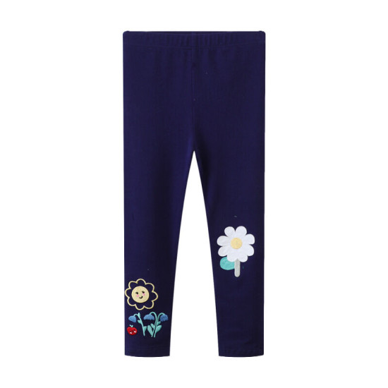 18M-7Y Toddler Girls Flower Embroidery Leggings  Girls Clothes   