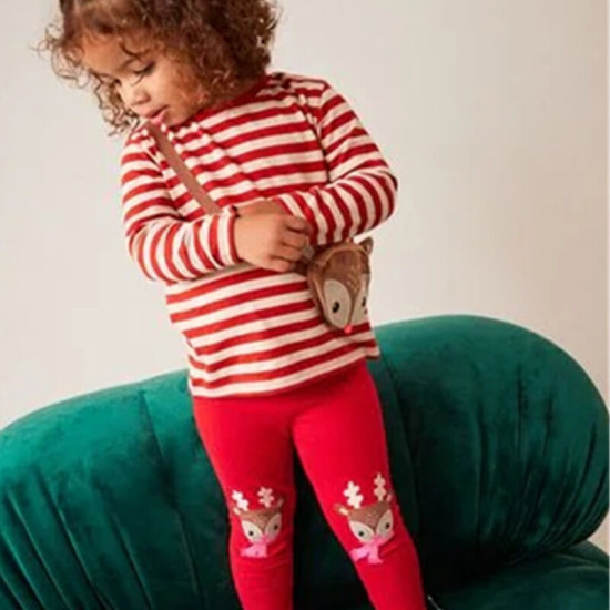 18M-7Y Toddler Girls Sika Deer Leggings  Girls Clothes   