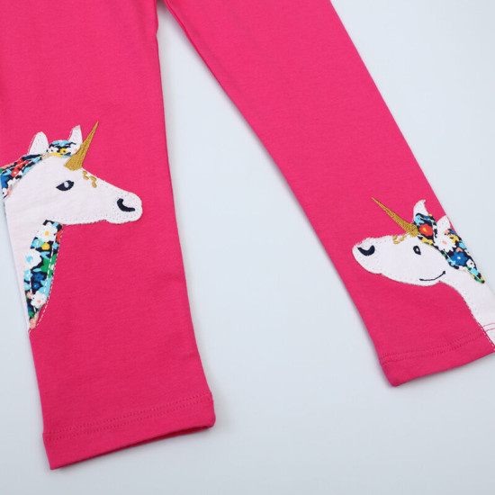 18M-7Y Toddler Girls Unicorn Modal Embroidery Leggings  Girls Clothing   