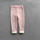 18M-7Y Toddler Girls Solid Color Fleece Striped Leggings  Girls Clothes   