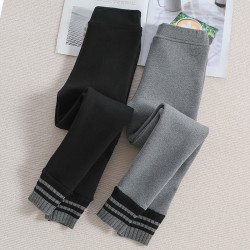 3-10Y Kids Girls Striped Contrast Fleece Leggings  Kids Boutique Clothing   