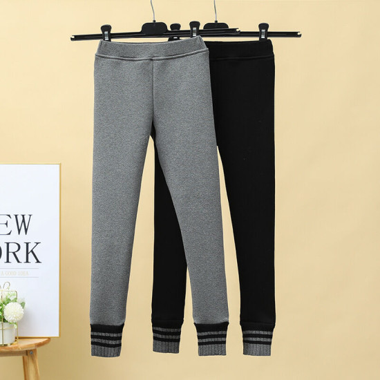 3-10Y Kids Girls Striped Contrast Fleece Leggings  Kids Boutique Clothing   