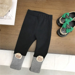 12M-6Y Toddler Girls Cartoon Color Block Casual Leggings  Girls Clothes   