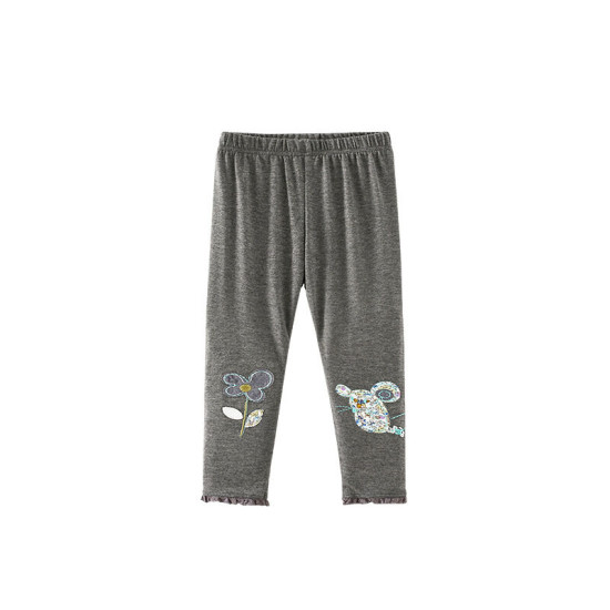 18M-7Y Toddler Girls Cartoon Embroidery Leggings  Girls Clothes   