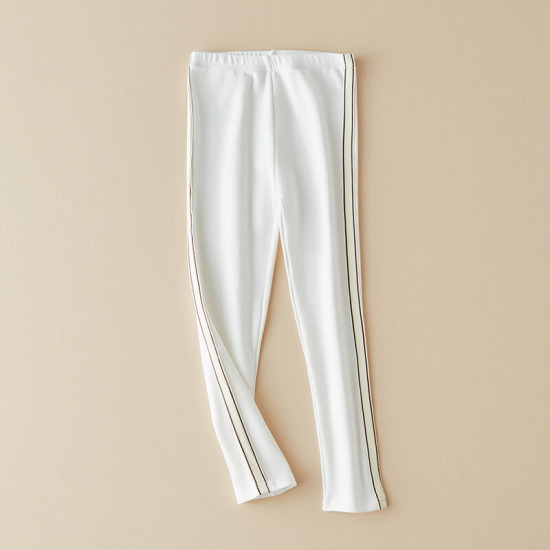 3-8Y Kids Girls Slim Fit Elastic Side Panel Leggings Trousers  Kid Clothing   