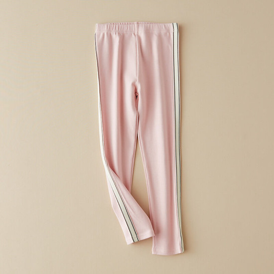 3-8Y Kids Girls Slim Fit Elastic Side Panel Leggings Trousers  Kid Clothing   