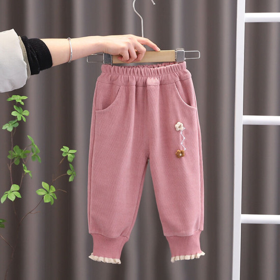 12M-5Y Toddler Girls Floral Pockets Trousers  Boys Clothing   