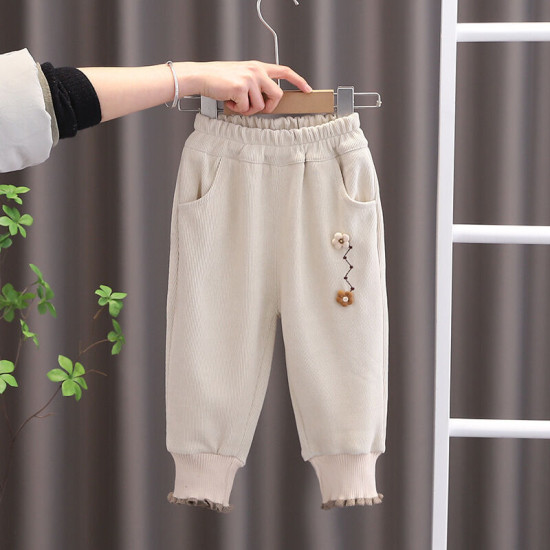 12M-5Y Toddler Girls Floral Pockets Trousers  Boys Clothing   