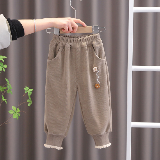 12M-5Y Toddler Girls Floral Pockets Trousers  Boys Clothing   