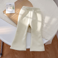 12M-6Y Toddler Girls Fleece Casual Flared Pants  Girls Fashion Clothes   