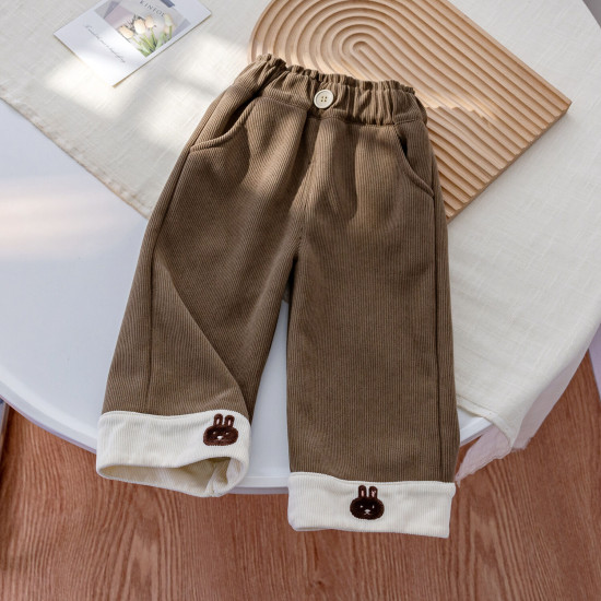 12M-6Y Toddler Girls Fleece Casual Flared Pants  Girls Fashion Clothes   