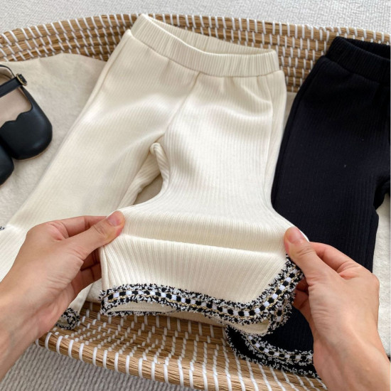 3M-4Y Toddler Girls Fleece Slit Trousers  Girls Clothes   