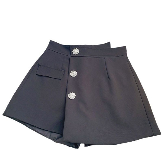 4-12Y Kids Girls Houndstooth Elasticated High Waist Shorts  Clothing Kidswear   