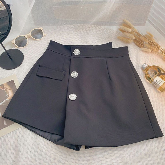 4-12Y Kids Girls Houndstooth Elasticated High Waist Shorts  Clothing Kidswear   