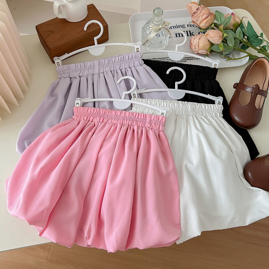 18M-7Y Toddler Girl Lantern Solid Color Shorts Cute Toddler Girl Clothes    