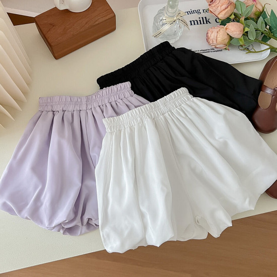 18M-7Y Toddler Girl Lantern Solid Color Shorts Cute Toddler Girl Clothes    