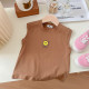 18M-7Y Toddler Girl & Boy  Sleeveless Cartoon Print Round Neck Top  Toddler Clothing   