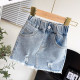 18M-7Y Toddler Girl Solid Color Hole Denim Shorts Girl  Boutique Clothing   