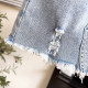 18M-7Y Toddler Girl Solid Color Hole Denim Shorts Girl  Boutique Clothing   