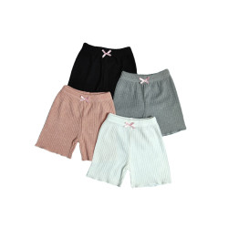 4-Pack 18M-6Y Toddler Girls Solid Color Ribbed Shorts  Girls Clothes   