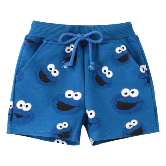 18M-7Y Toddler Girl & Boy Cartoon Big-Eyed Frog Print Lace-Up Shorts  Toddler Clothing   